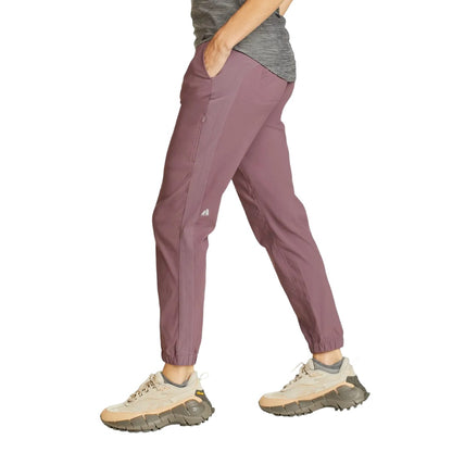 Dusty Violet - Side - Eddie Bauer Womens-Ladies Guide Plain Jogging Bottoms