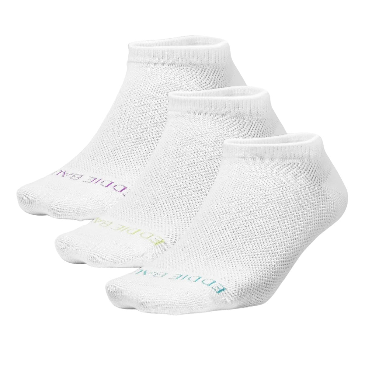 White - Front - Eddie Bauer Womens-Ladies Mesh Socks (Pack of 3)