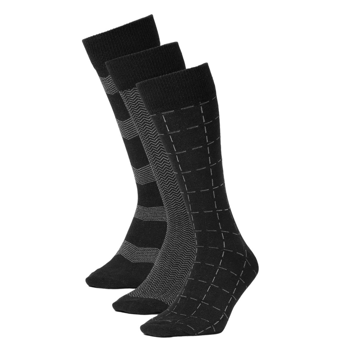 Charcoal Heather - Front - Eddie Bauer Womens-Ladies Patterned Socks (Pack of 3)