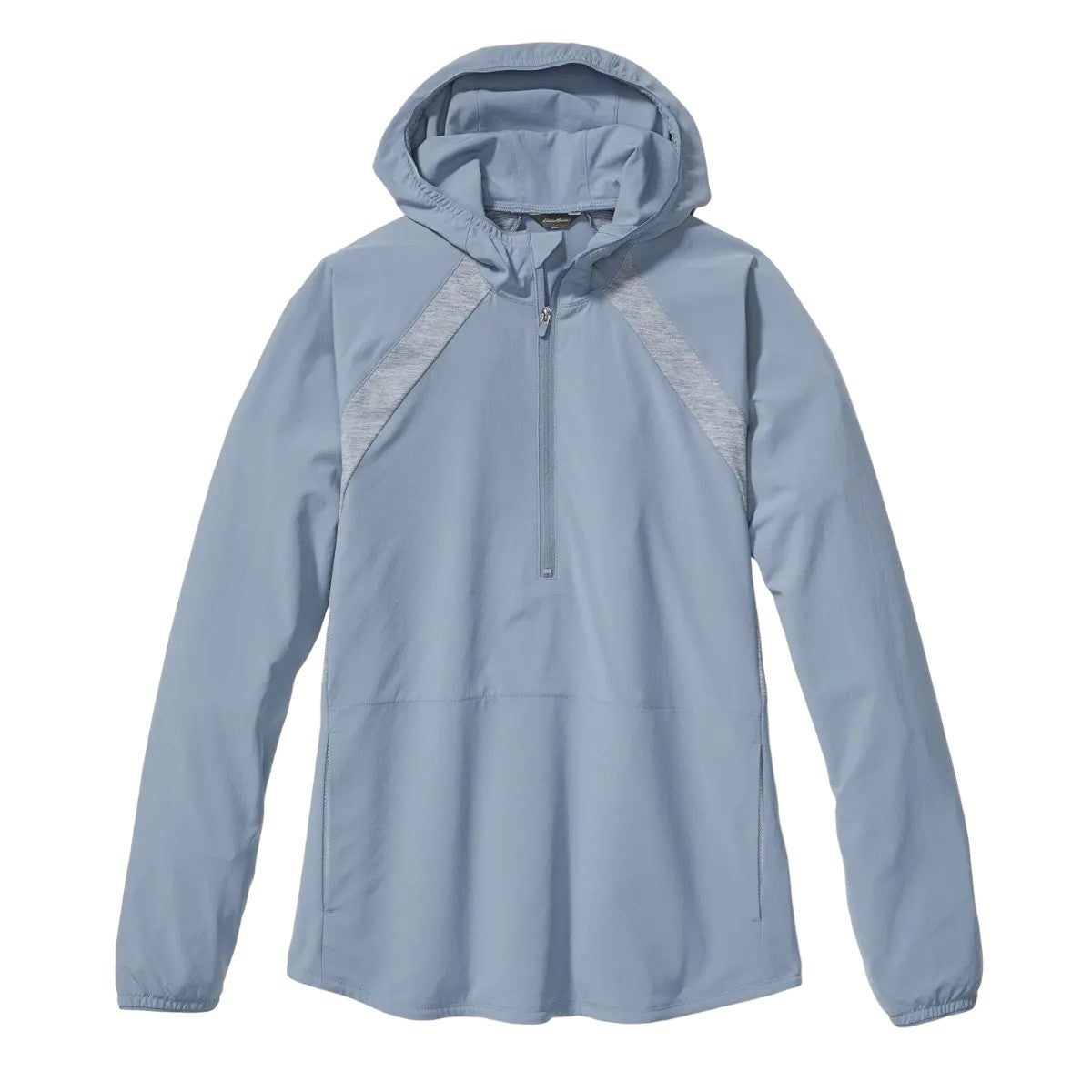 Blue Haze - Front - Eddie Bauer Womens-Ladies Resolution Hybrid Tech Hoodie
