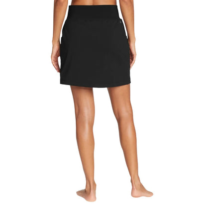 Black - Back - Eddie Bauer Womens-Ladies Guide Ripstop Skort