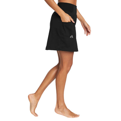 Black - Side - Eddie Bauer Womens-Ladies Guide Ripstop Skort