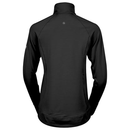 Black - Back - Eddie Bauer Womens-Ladies High Route Grid Fleece Jacket