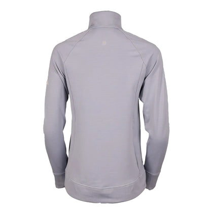 Blue Smoke - Back - Eddie Bauer Womens-Ladies High Route Grid Fleece Jacket