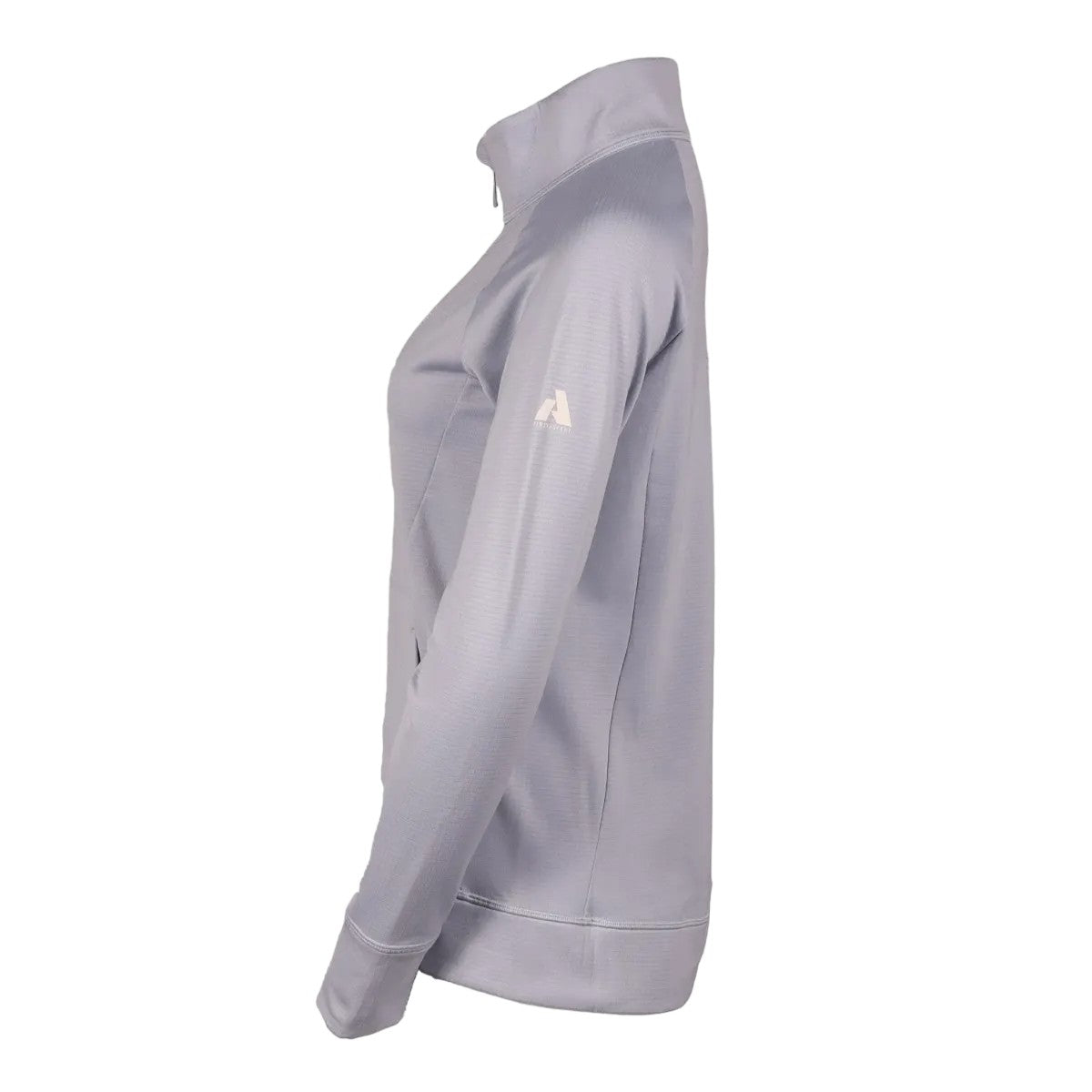 Blue Smoke - Side - Eddie Bauer Womens-Ladies High Route Grid Fleece Jacket