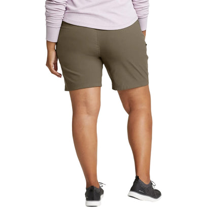 Slate Green - Back - Eddie Bauer Womens-Ladies Guide Plain Shorts