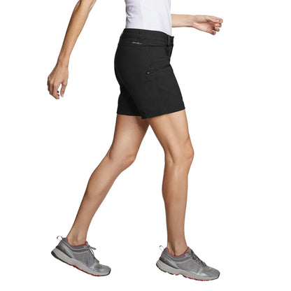 Black - Side - Eddie Bauer Womens-Ladies Guide Plain Shorts