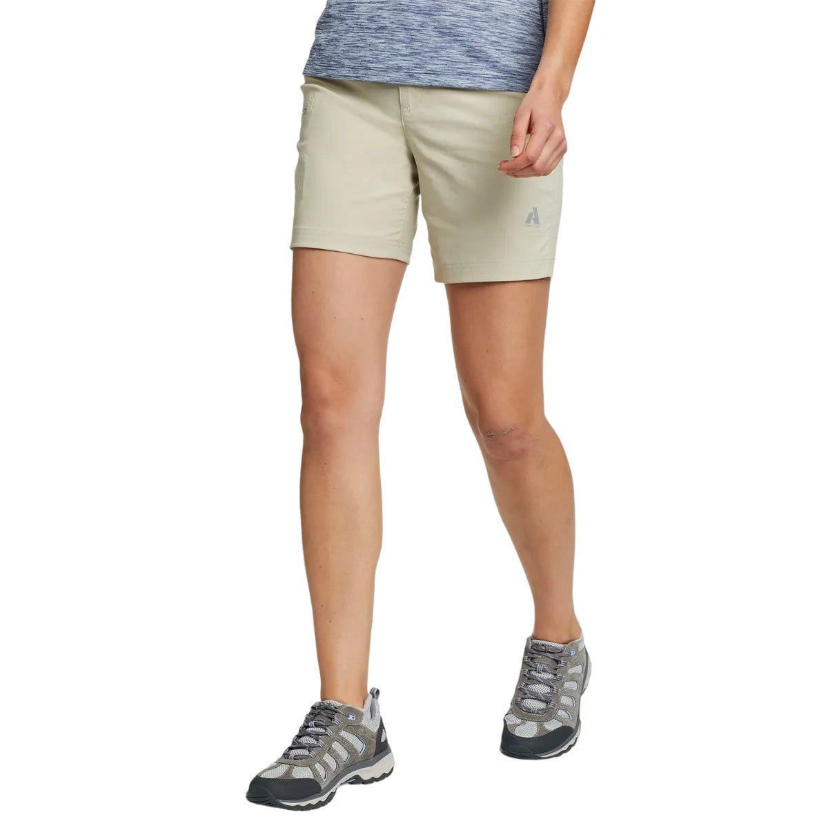 Pumice - Front - Eddie Bauer Womens-Ladies Guide Plain Shorts