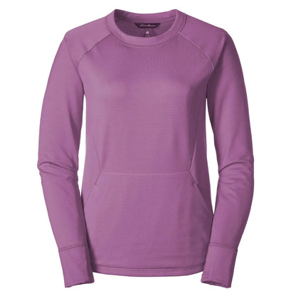 Dusty Iris - Front - Eddie Bauer Womens-Ladies High Route Grid Fleece Top
