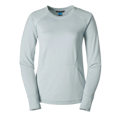 Blue Smoke - Front - Eddie Bauer Womens-Ladies High Route Grid Fleece Top