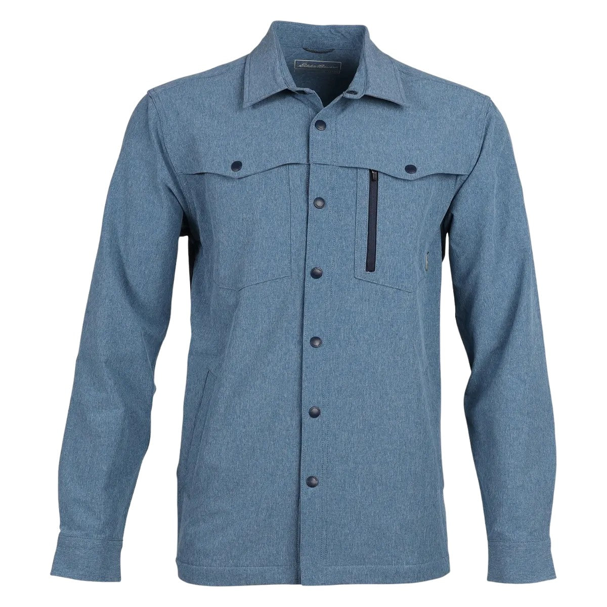 Med Indigo - Front - Eddie Bauer Mens Acclivity Shirt Jacket