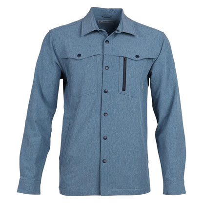 Med Indigo - Front - Eddie Bauer Mens Acclivity Shirt Jacket