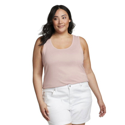 Pale Pink - Front - Eddie Bauer Womens-Ladies Favorite Scoop Neck Tank Top