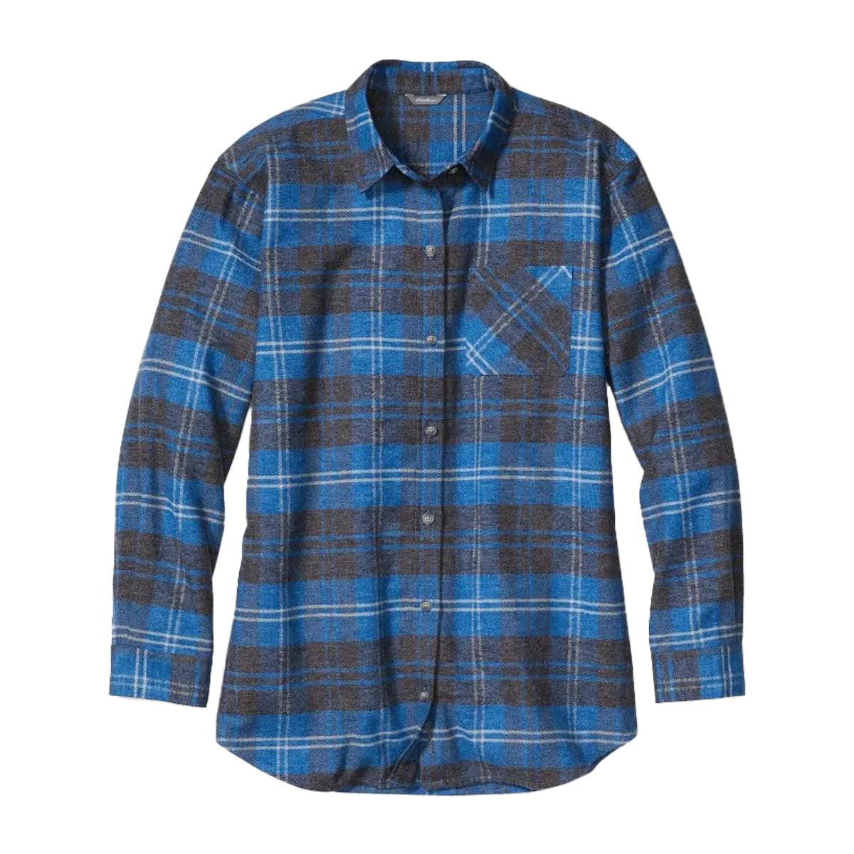 Blue - Front - Eddie Bauer Womens-Ladies Checked Flannel Shirt
