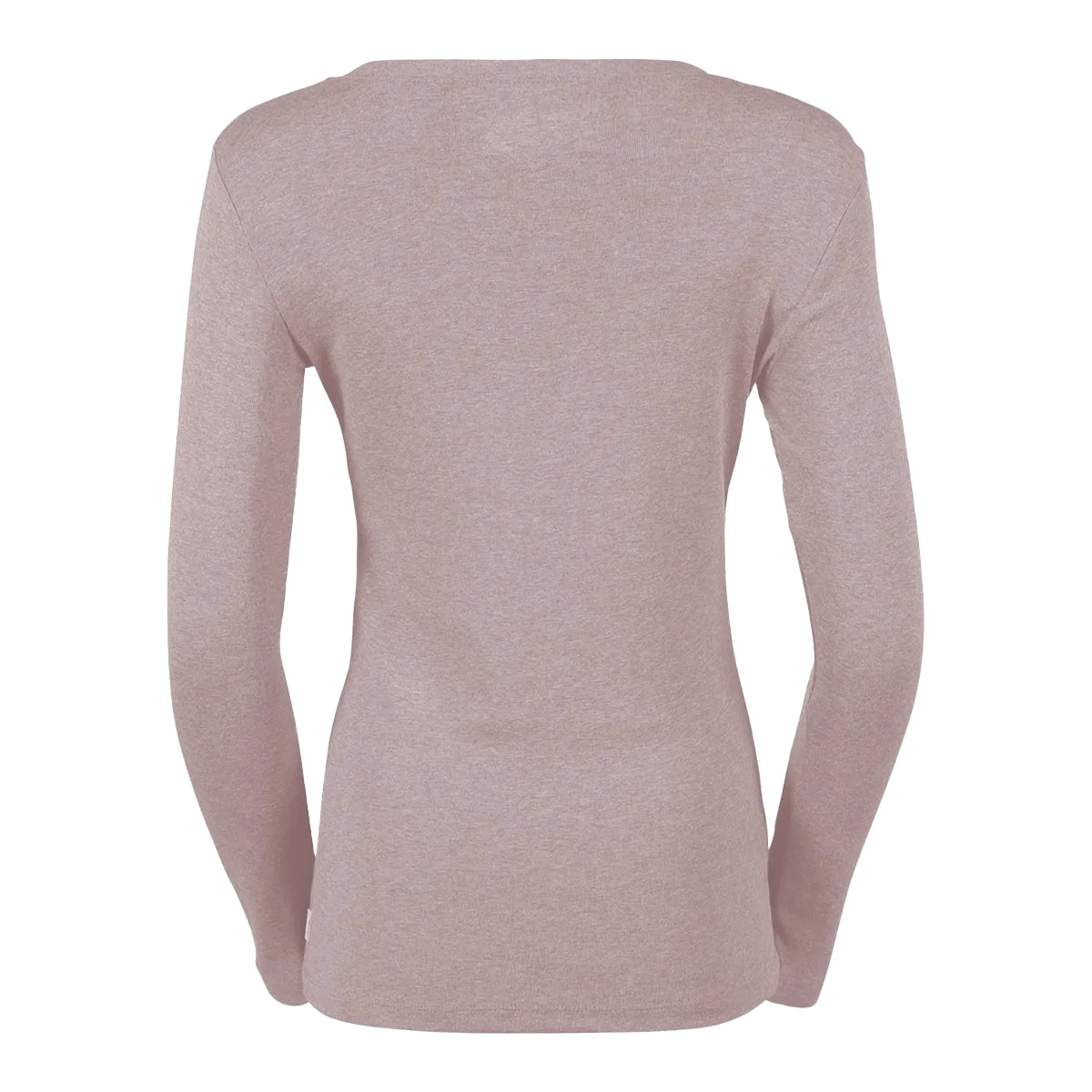 Pale Pink - Back - Eddie Bauer Womens-Ladies Favorite Crew Neck Long-Sleeved T-Shirt