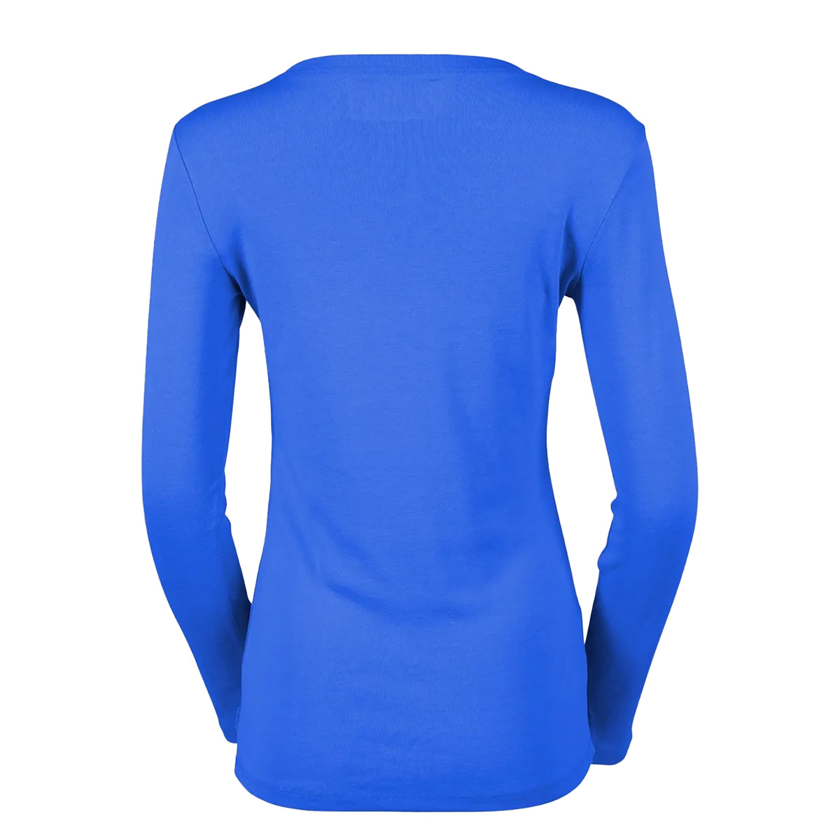 Brilliant Blue - Back - Eddie Bauer Womens-Ladies Favorite Crew Neck Long-Sleeved T-Shirt