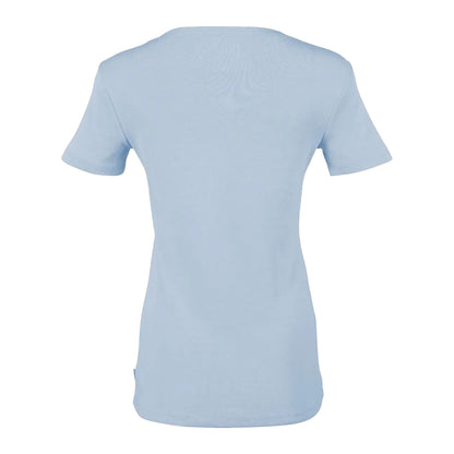 Slate Blue - Back - Eddie Bauer Womens-Ladies Favorite Plain V Neck Short-Sleeved T-Shirt