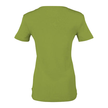 Citron - Back - Eddie Bauer Womens-Ladies Favorite Plain V Neck Short-Sleeved T-Shirt