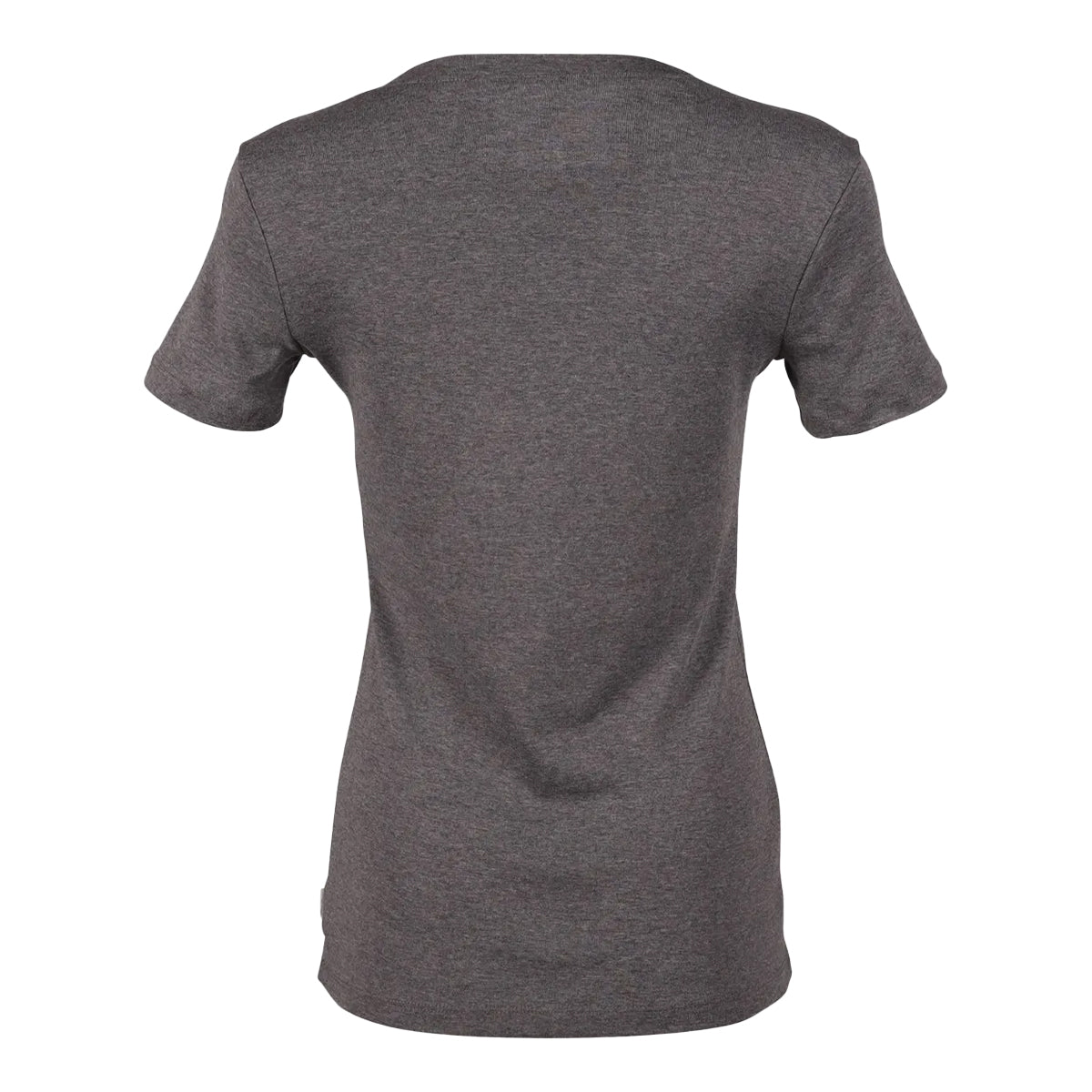Medium Heather Grey - Back - Eddie Bauer Womens-Ladies Favorite Plain V Neck Short-Sleeved T-Shirt