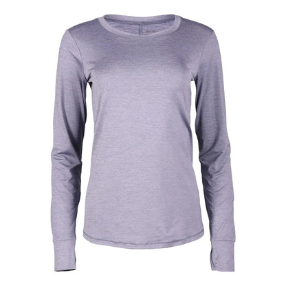 Periwinkle - Front - Eddie Bauer Womens-Ladies Resolution Long-Sleeved T-Shirt