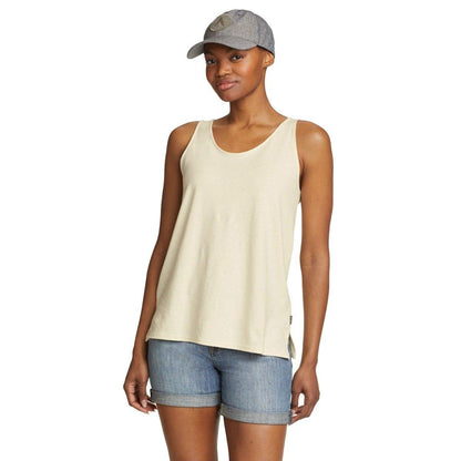 Ivory - Front - Eddie Bauer Womens-Ladies Hemplify Swing Tank Top