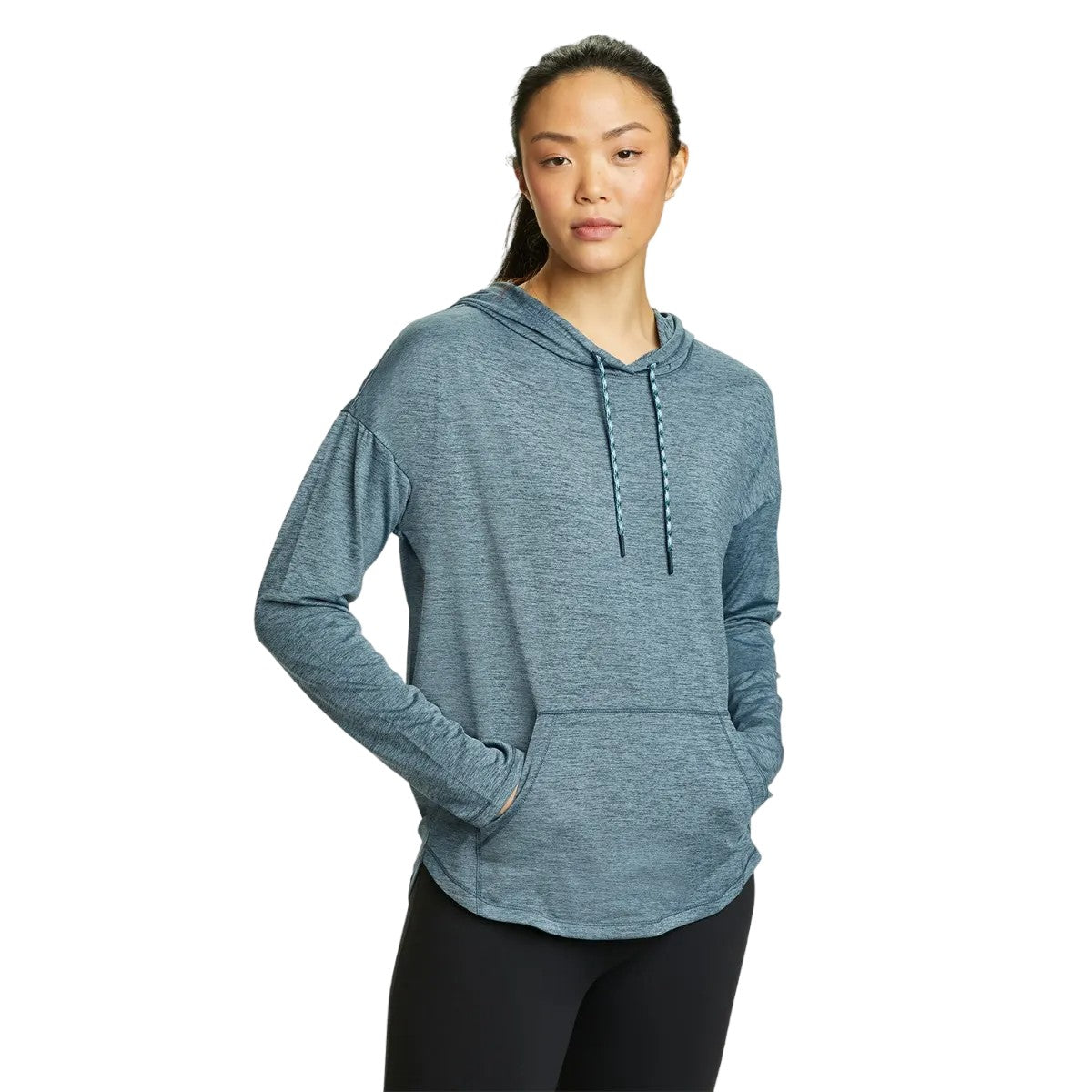 Peacock - Front - Eddie Bauer Womens-Ladies Resolution Hoodie