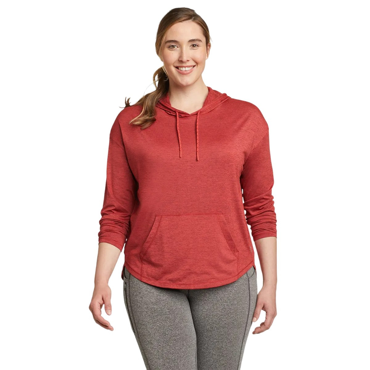 Terracotta - Front - Eddie Bauer Womens-Ladies Resolution Hoodie
