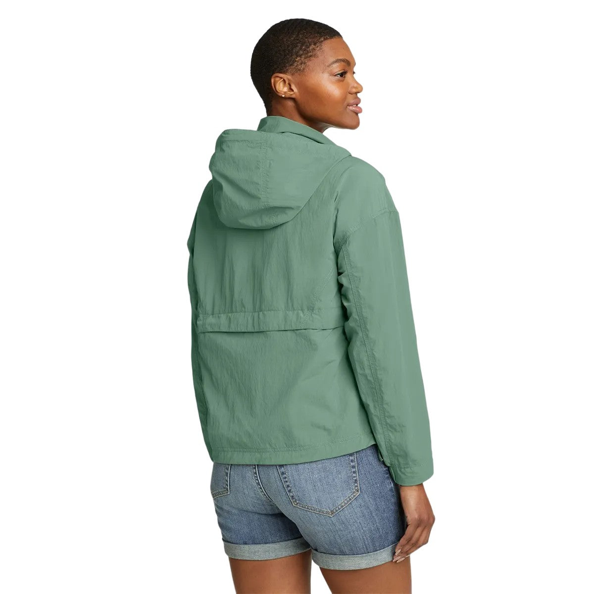 Mineral Green - Back - Eddie Bauer Womens-Ladies Windpac Jacket