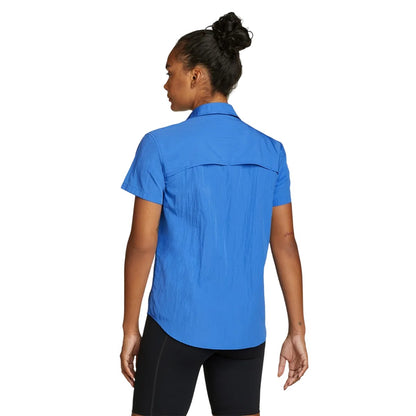 Brilliant Blue - Back - Eddie Bauer Womens-Ladies Guide UV Protection Short-Sleeved Shirt