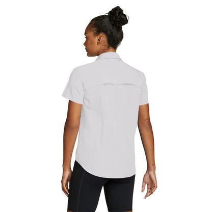 White - Back - Eddie Bauer Womens-Ladies Guide UV Protection Short-Sleeved Shirt