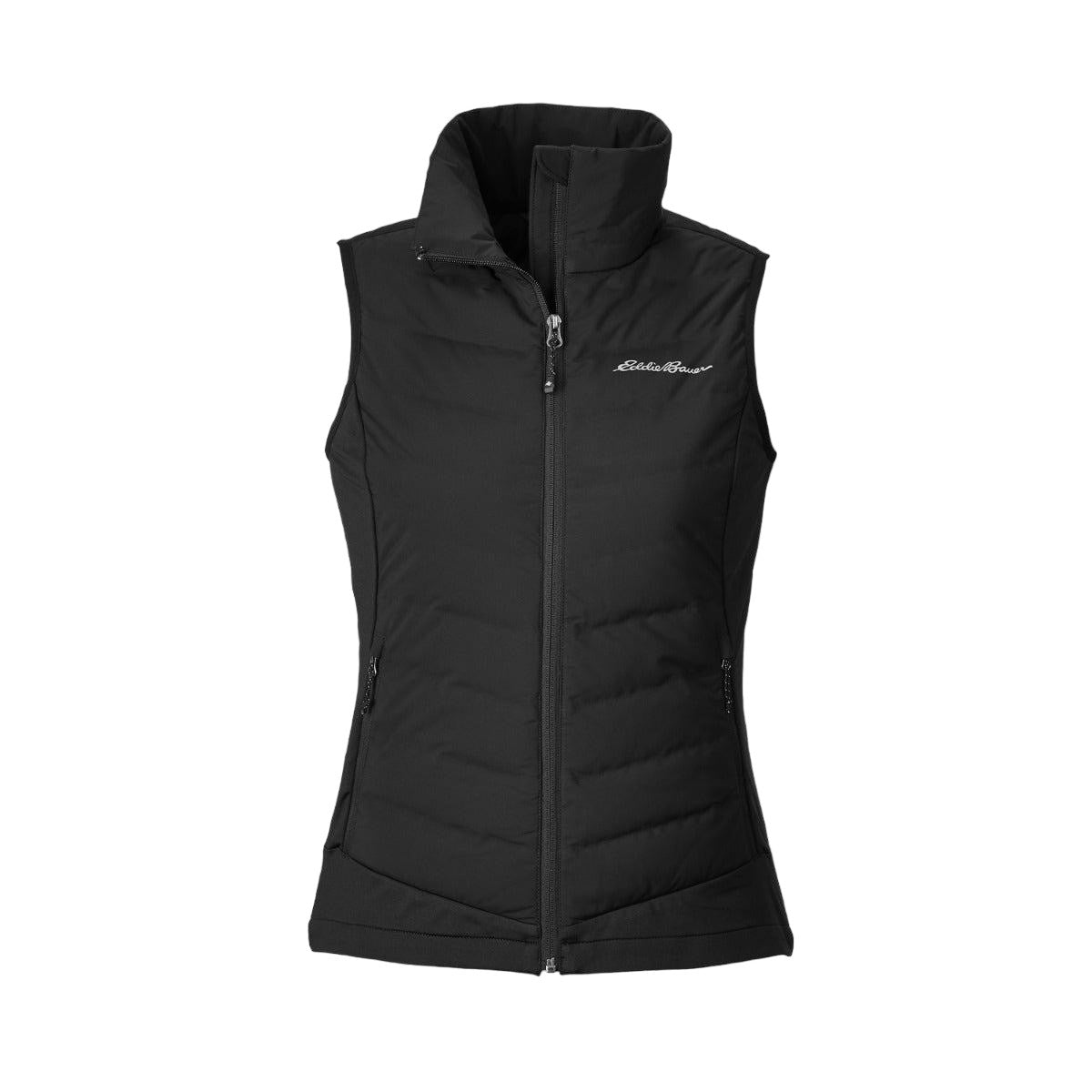 Black - Front - Eddie Bauer Womens-Ladies Motionloft Down Filled Hybrid Jacket