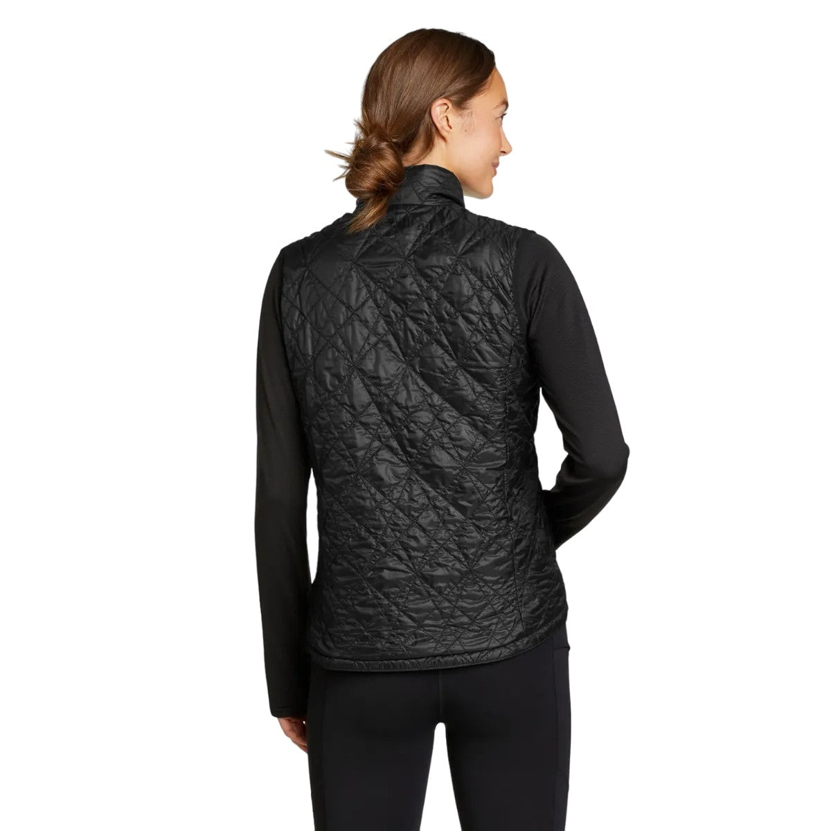 Black - Back - Eddie Bauer Womens-Ladies Astrolite Reversible Gilet