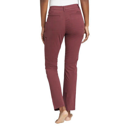Dark Chinaberry - Back - Eddie Bauer Womens-Ladies Guides Day Off Straight Chinos