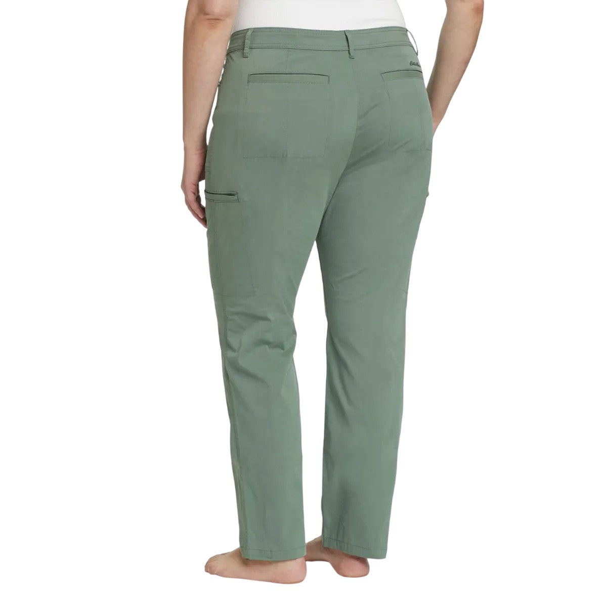 Mineral Green - Back - Eddie Bauer Womens-Ladies Guides Day Off Straight Chinos