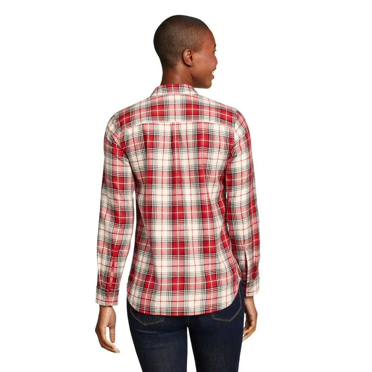 Vintage Rose - Back - Eddie Bauer Womens-Ladies Firelight Flannel Shirt