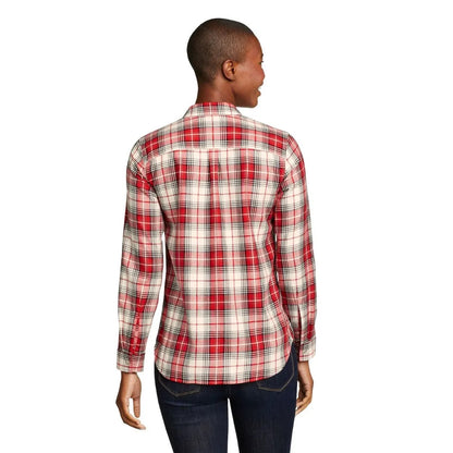 Vintage Rose - Back - Eddie Bauer Womens-Ladies Firelight Flannel Shirt