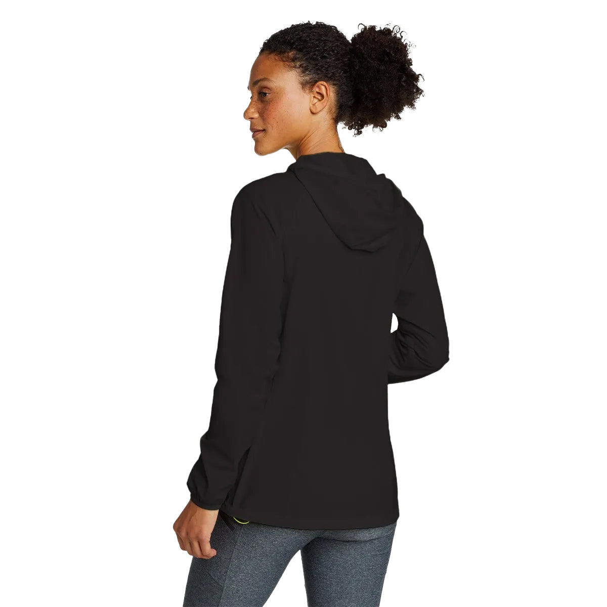 Black - Back - Eddie Bauer Womens-Ladies Super Sevens Windproof Jacket