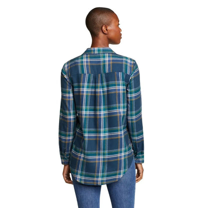 Creek - Back - Eddie Bauer Womens-Ladies Fremont Flannel Flap Pocket Shirt