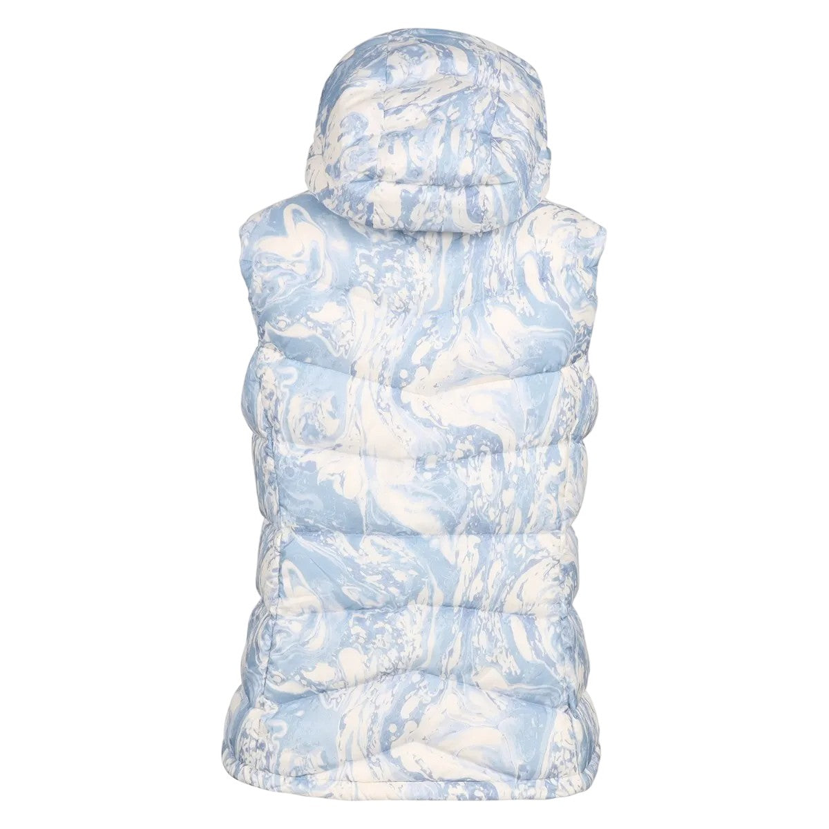 Dusty Blue - Back - Eddie Bauer Womens-Ladies Hooded Gilet