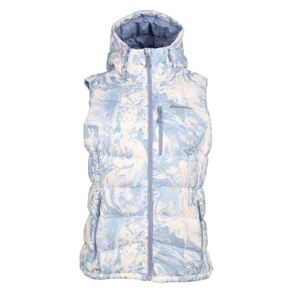 Dusty Blue - Front - Eddie Bauer Womens-Ladies Hooded Gilet