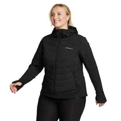 Black - Side - Eddie Bauer Womens-Ladies Motionloft Hybrid Jacket