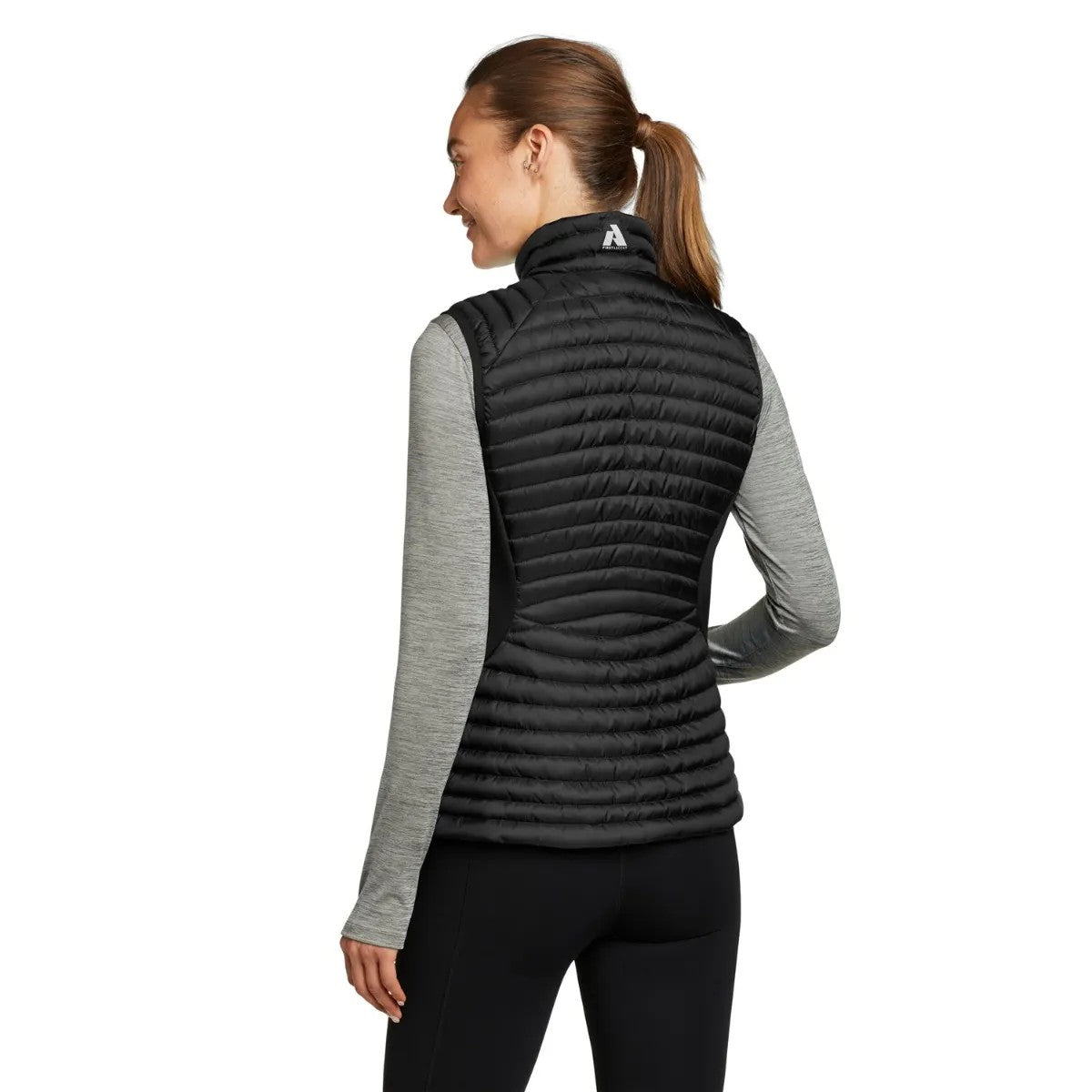 Black - Back - Eddie Bauer Womens-Ladies Microtherm 2 Gilet