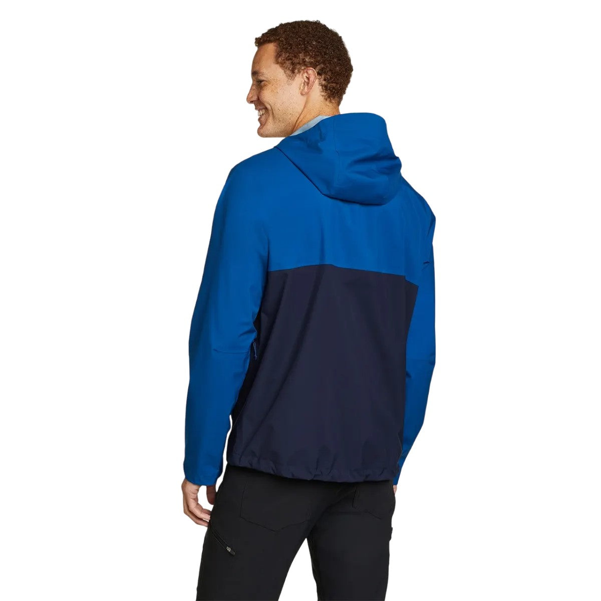 Pacific Blue - Back - Eddie Bauer Mens Cloud Cap Colour Block 3 Layer Jacket