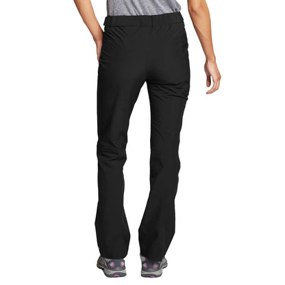 Black - Back - Eddie Bauer Womens-Ladies Cloud Cap Stretch Rain Trousers