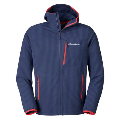Med Indigo - Front - Eddie Bauer Mens Sandstone Backbone Grid Jacket