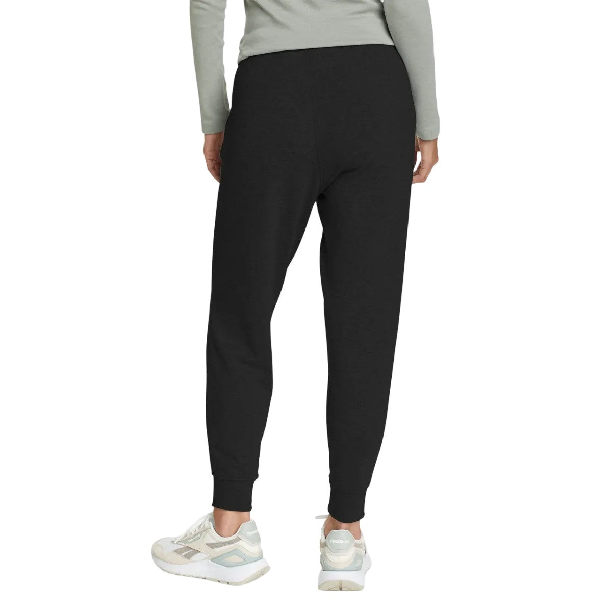 Black - Back - Eddie Bauer Womens-Ladies Cozy Camp Fleece Jogging Bottoms