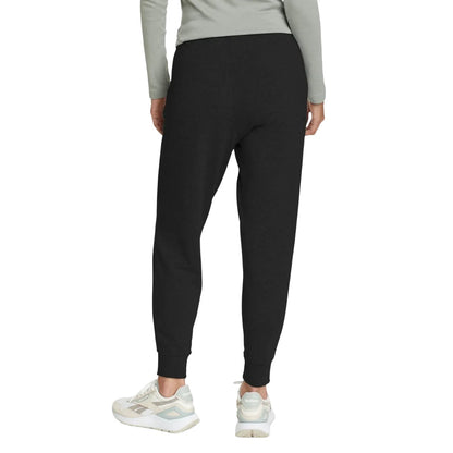 Black - Back - Eddie Bauer Womens-Ladies Cozy Camp Fleece Jogging Bottoms