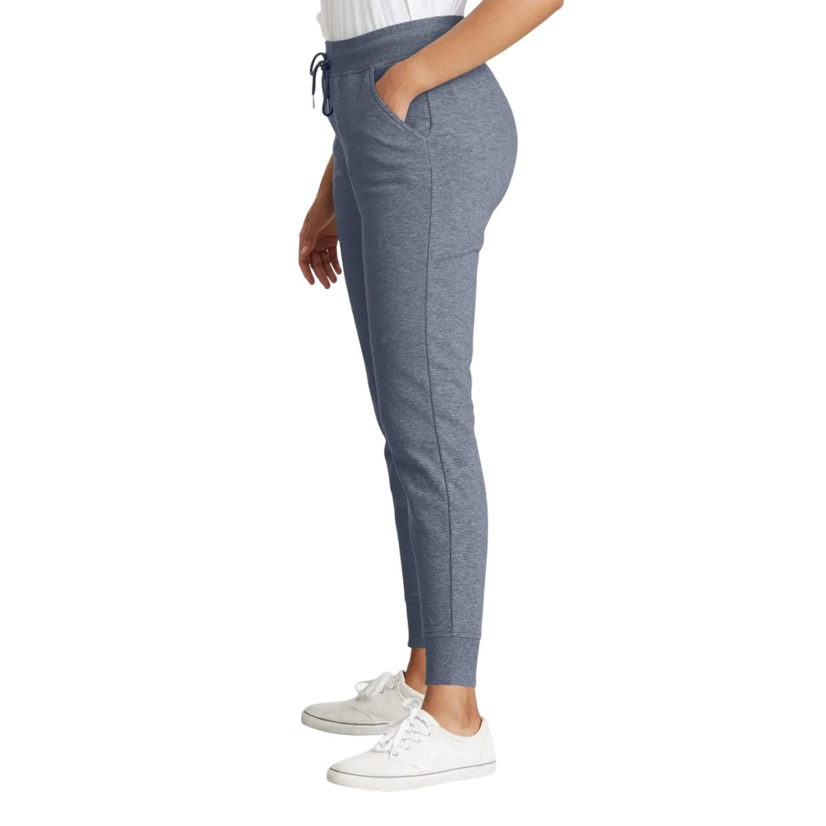 Blue Haze - Side - Eddie Bauer Womens-Ladies Cozy Camp Fleece Jogging Bottoms