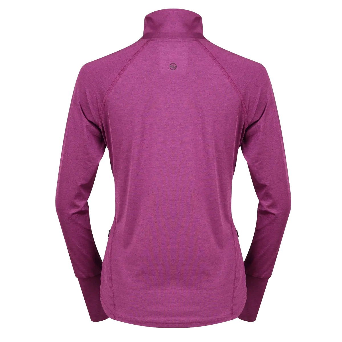 Grape - Back - Eddie Bauer Womens-Ladies Quarter Zip Long-Sleeved Top