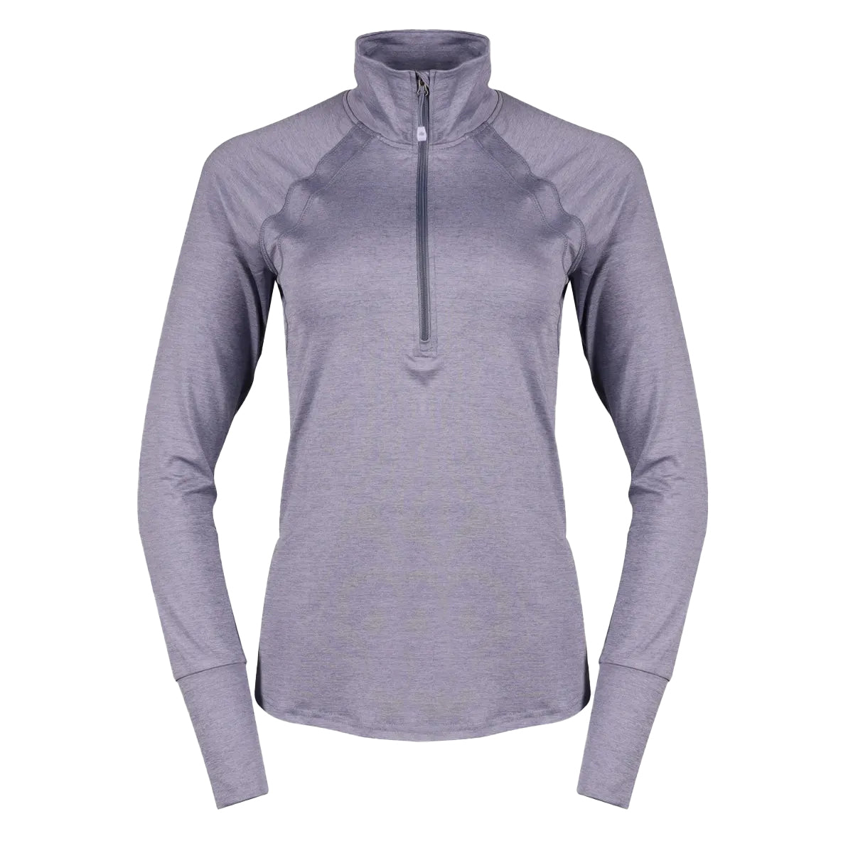 Periwinkle - Front - Eddie Bauer Womens-Ladies Quarter Zip Long-Sleeved Top